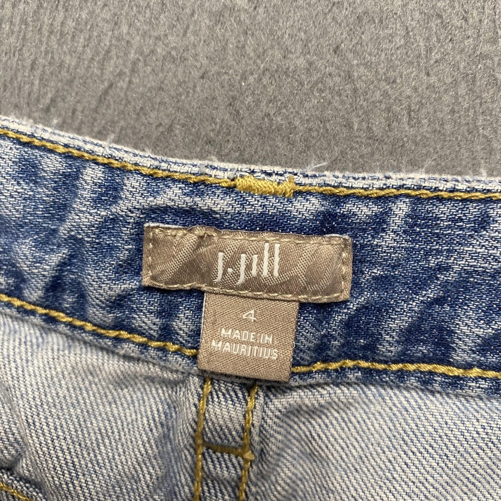 J Jill Jeans Womens 4 Light Wash Blue Straight Leg 100% Cotton Denim Pants - Picture 4 of 12